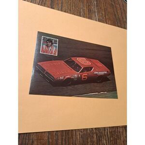 Vintage Dick Brooks NASCAR Postcard #6 Red Car STP Racing Pictorial 7x5